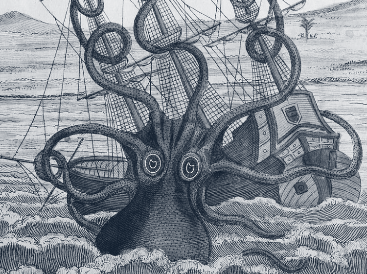 The Kraken — vintage engraving